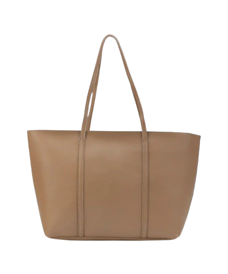 Glamcarri Beige Leather Shoulder Bag