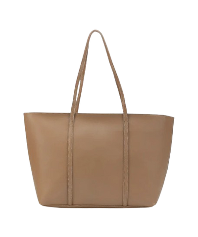 Glamcarri Beige Leather Shoulder Bag