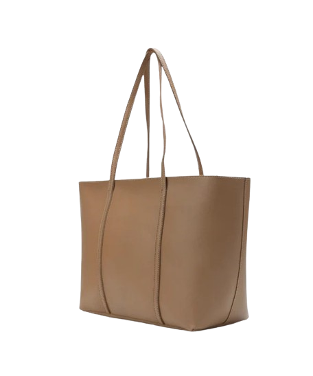 Glamcarri Beige Leather Shoulder Bag