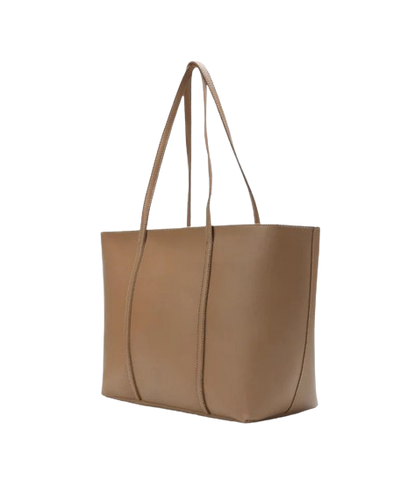 Glamcarri Beige Leather Shoulder Bag