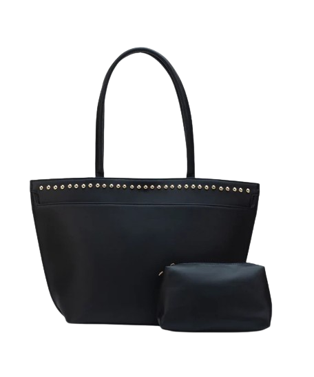 Glamcarri Black Leather Shoulder Bag