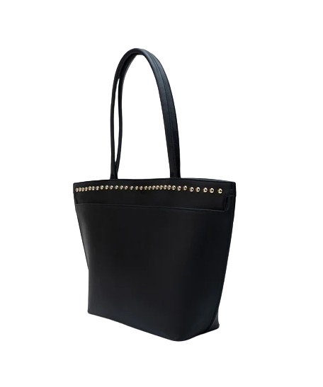 Glamcarri Black Leather Shoulder Bag