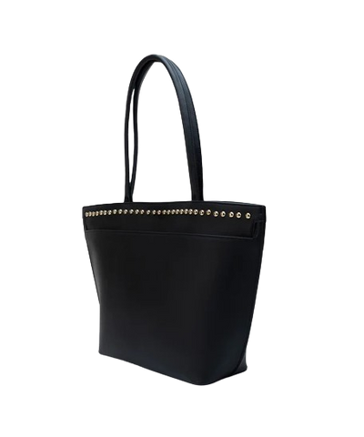 Glamcarri Black Leather Shoulder Bag